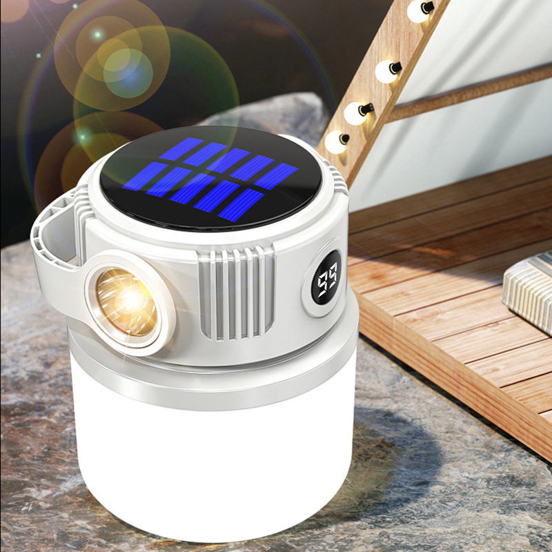 Popular solar powered outdoor camping lights for large customers, with long battery life and strong light. Portable charging lighting for camping stalls