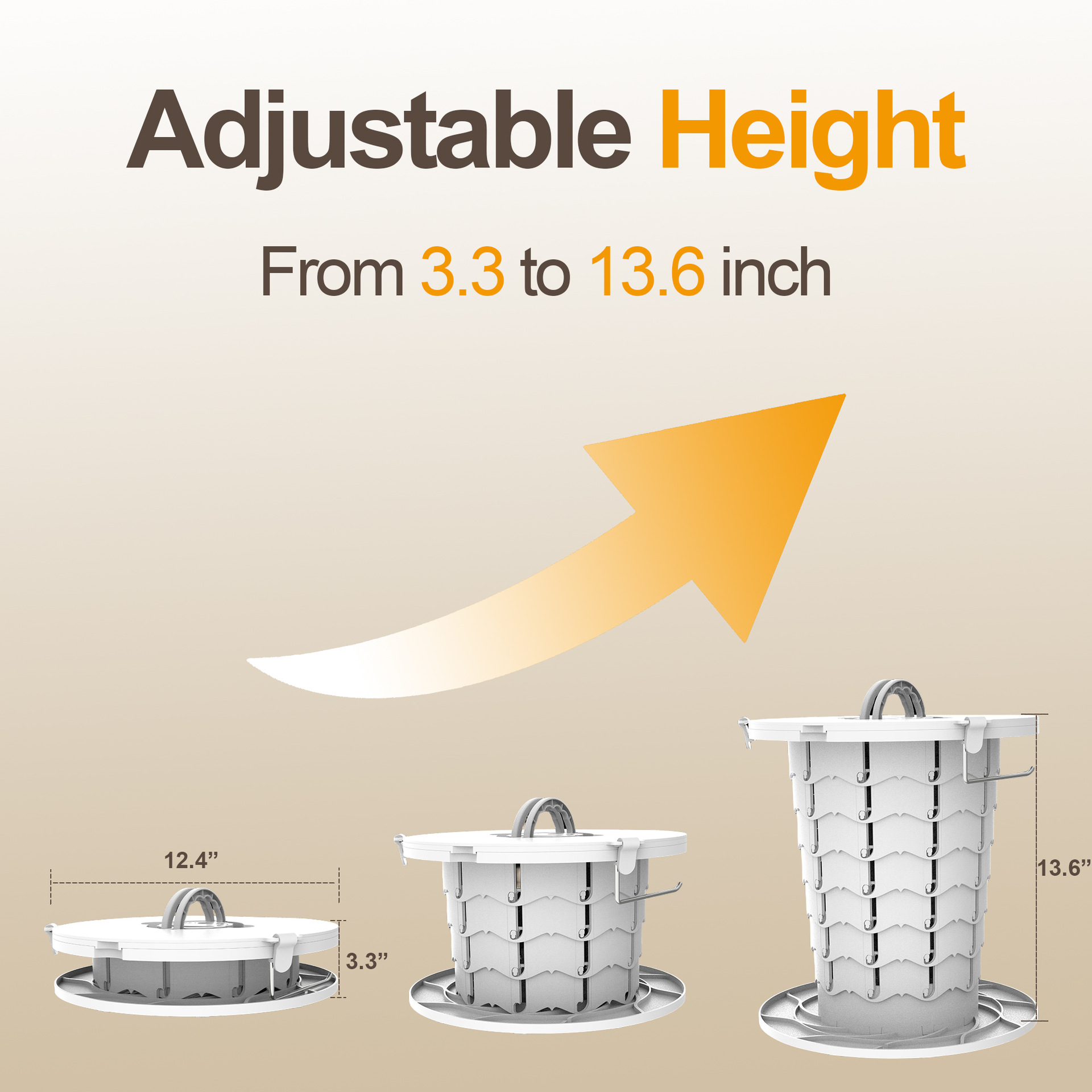 Portable 10th generation folding toilet, car mounted camping emergency toilet, garbage bin, adjustable stool, wholesale