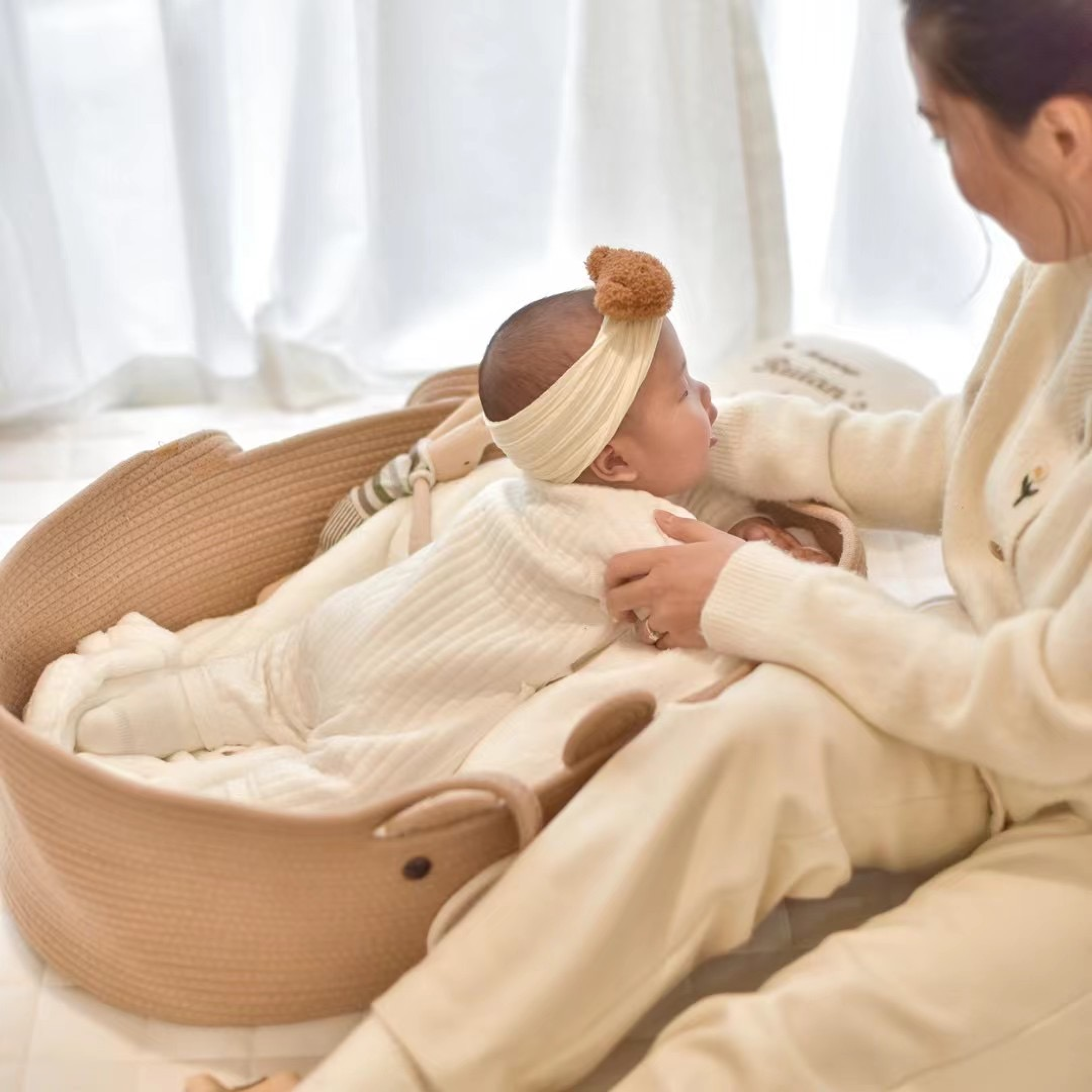 Портативная детская люлька-корзина для новорожденных