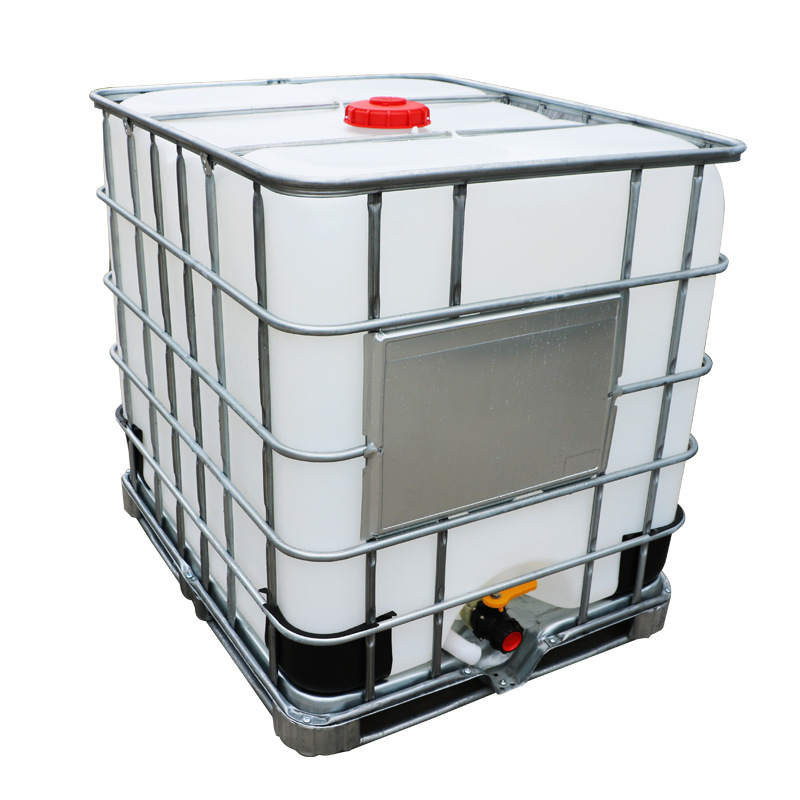 Высококачественные новые ингредиенты IBC Barrel 1000L -тонна контейнер -контейнер с кубическая тонна коробочка пластиковая вода пластиковая ствола железная стойка