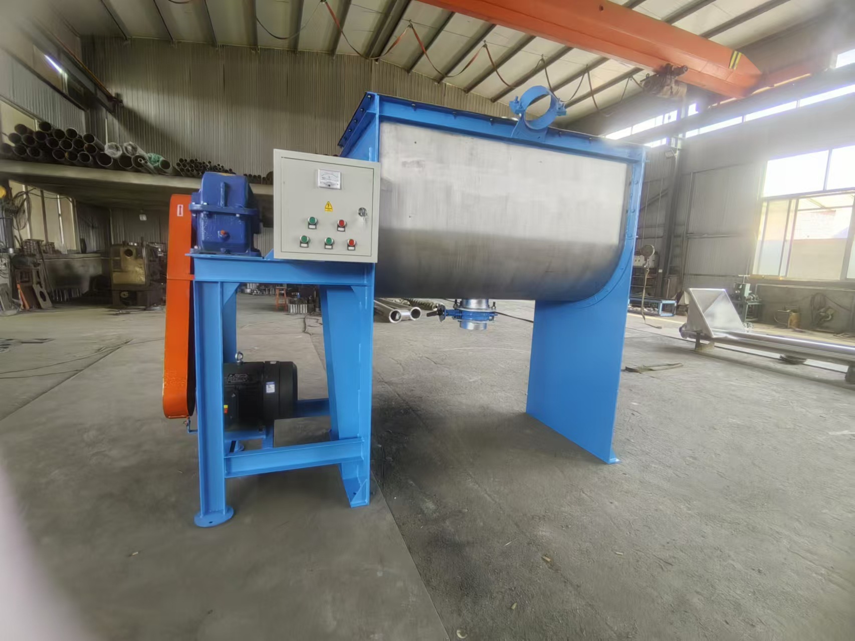 Stainless steel horizontal double helix mixer, chemical powder mixer, industrial mixer