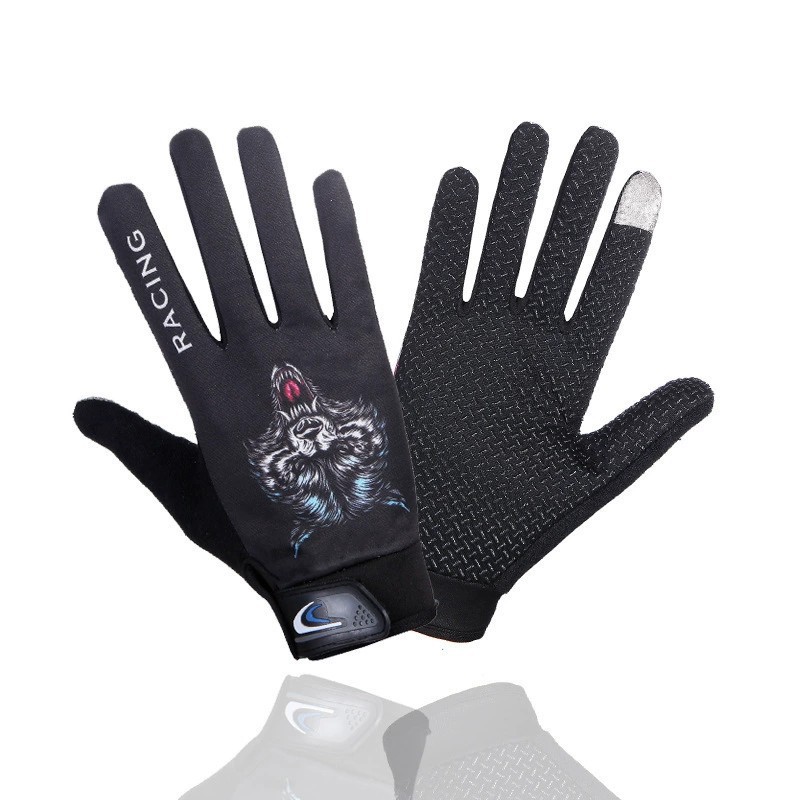 Cycling gloves for outdoor men and women, sports cycling, hiking, cycling, sun protection, anti slip, touch screen, all finger knitted gloves