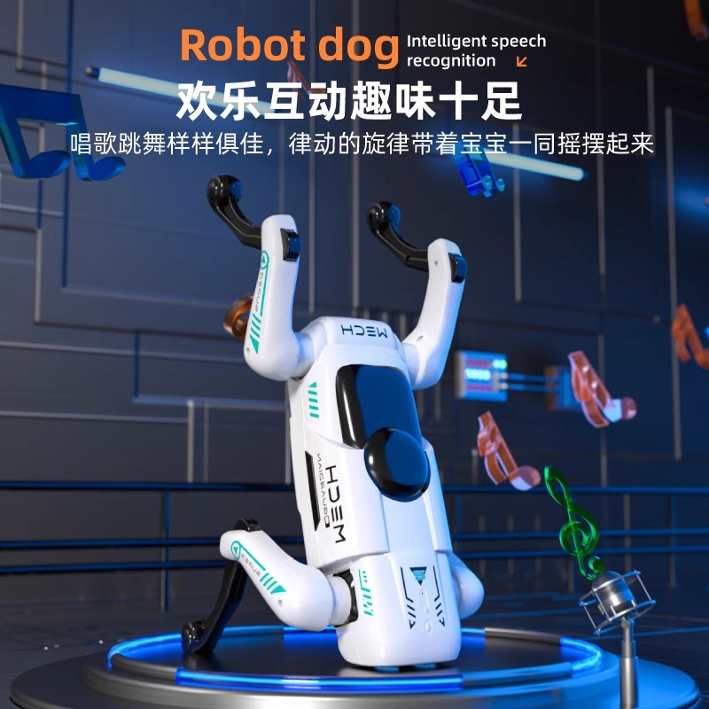 Cross border English Mechanical Dog AI Bionic Intelligent Robot Dog Remote Control and APP Controllable Simulation Technology Toy Dog