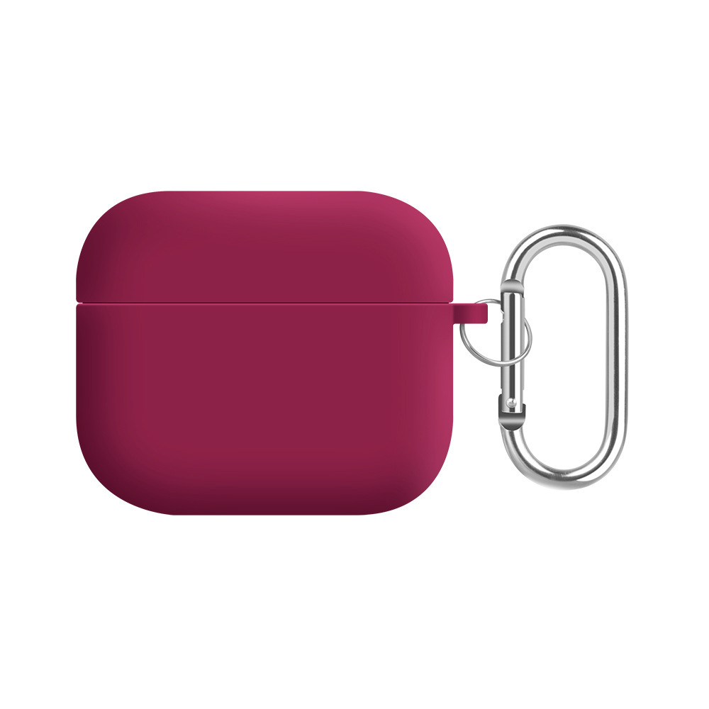 Solid color liquid silicone suitable for AirPods 4th generation protective case, 2nd generation 3rd generation Pro3 Apple Bluetooth earphone soft shell