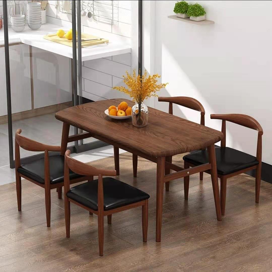 Nordic dining table and chair combination, modern and simple small apartment, 4-person 6-person dining, economical household rectangular table and chair