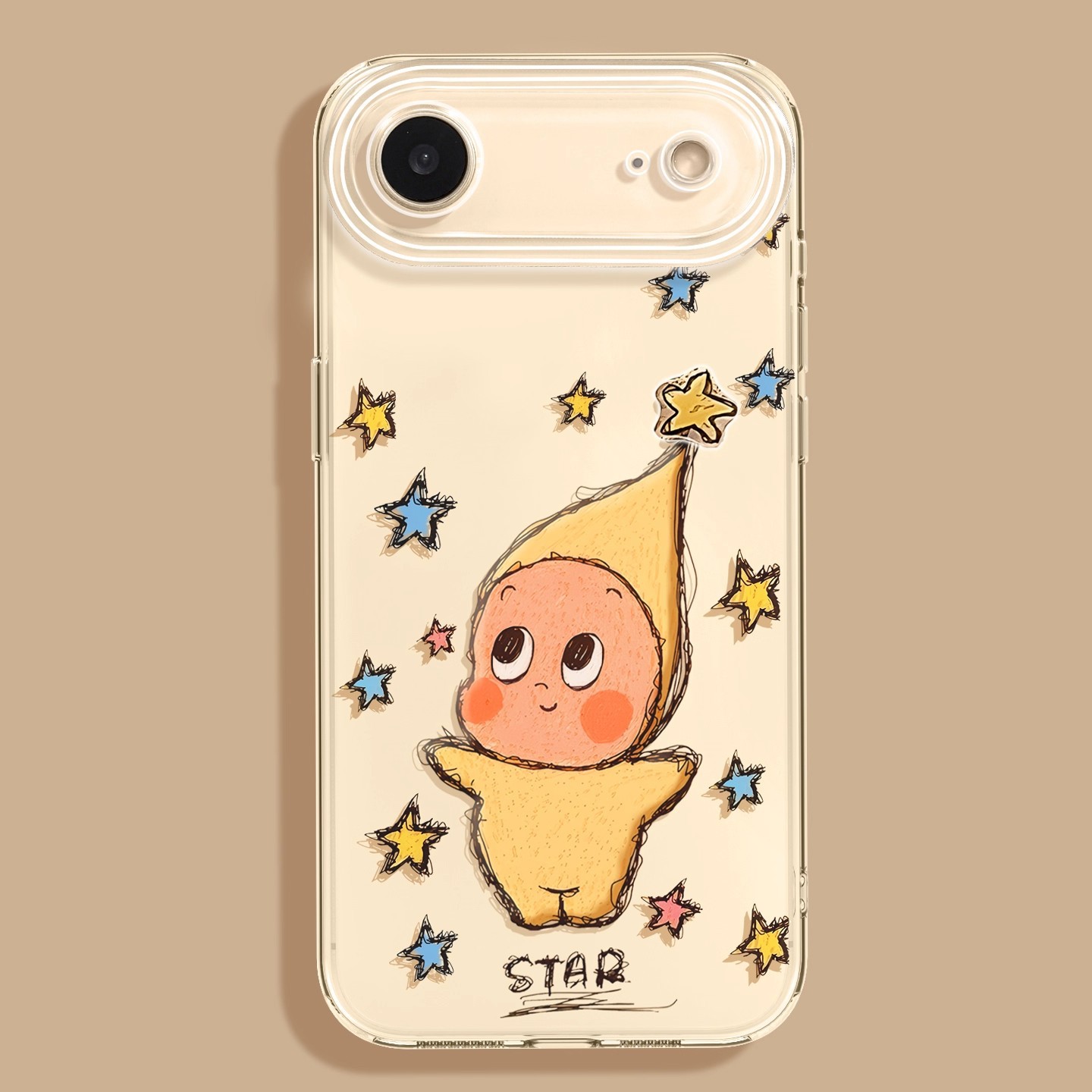 Star People Suitable for iPhone 17 Pro/16 Plus Transparent Phone Case Apple 11/12/13 Pro/xs All Inclusive