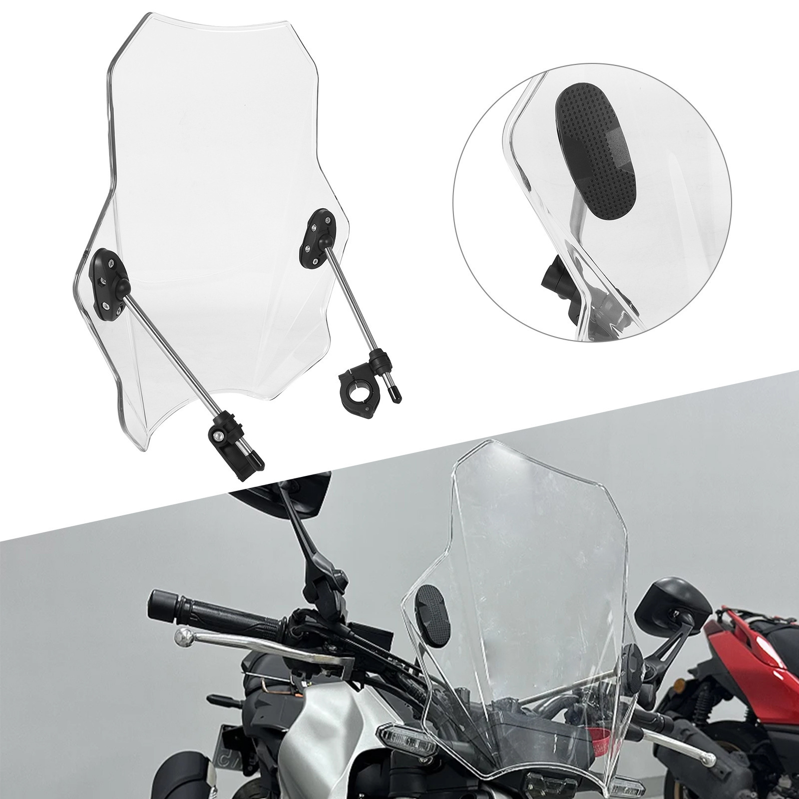 Yibaike подходит для Kawasaki Yamaha Honda Ducati BMW лобовое стекло универсальное лобовое стекло уличного автомобиля трансграничное
