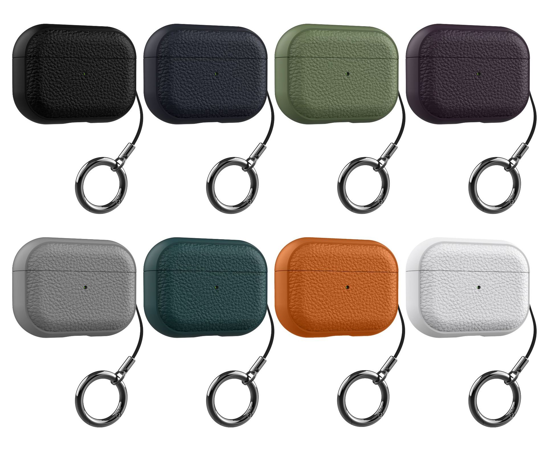 Simple lychee patterned leather suitable for AirPods 4th generation protective case, 2nd and 3rd generation Pro2 Apple Bluetooth earphone case