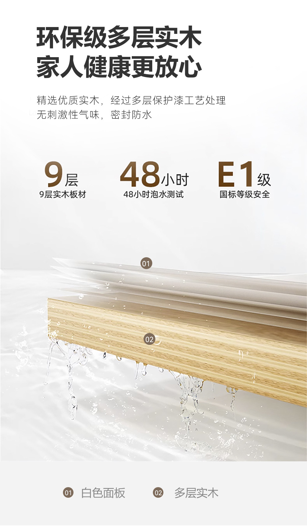 Middle ancient style solid wood bathroom cabinet, ceramic integrated basin, washbasin integrated countertop, walnut double drawer storage bathroom cabinet