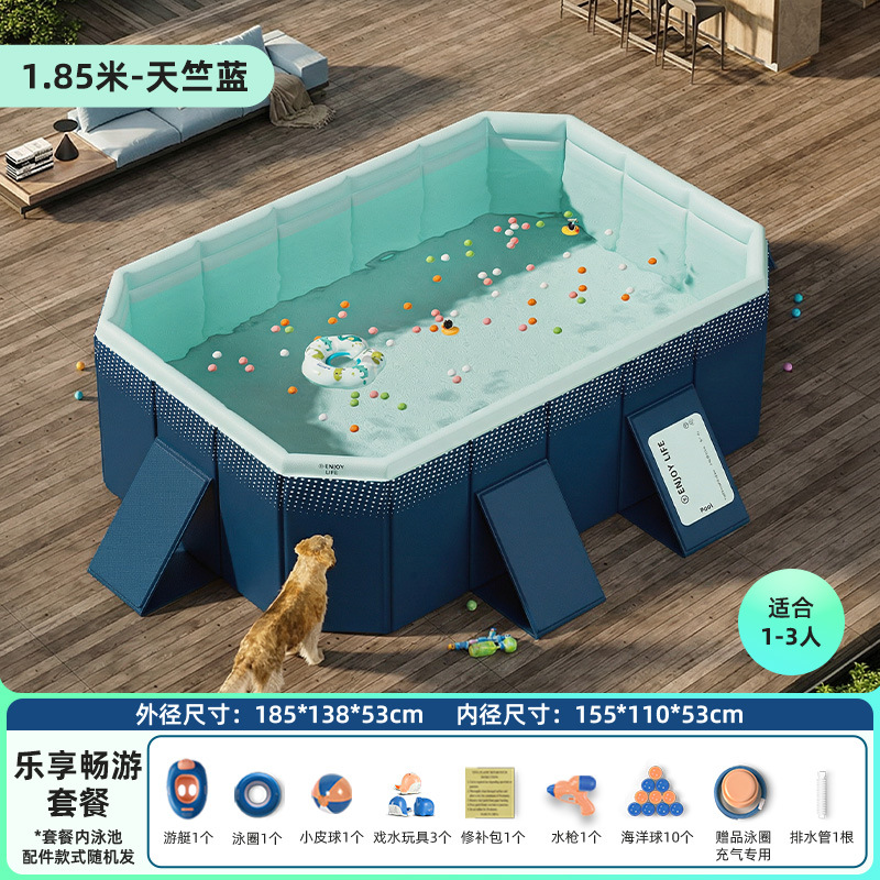 Cross border swimming pool, thickened wear-resistant inflatable swimming pool, outdoor non foldable play pool, children's home pool, beach