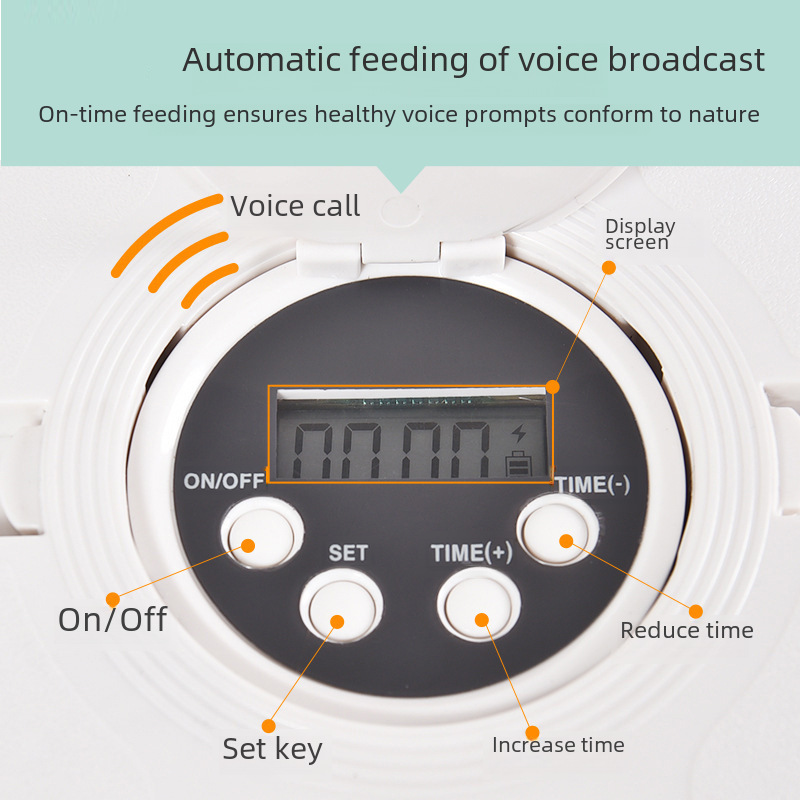Six Gaduge большая -мощность Timmers Pet Intelligent Automatic Timing Fedback Music напоминание нет логотипа