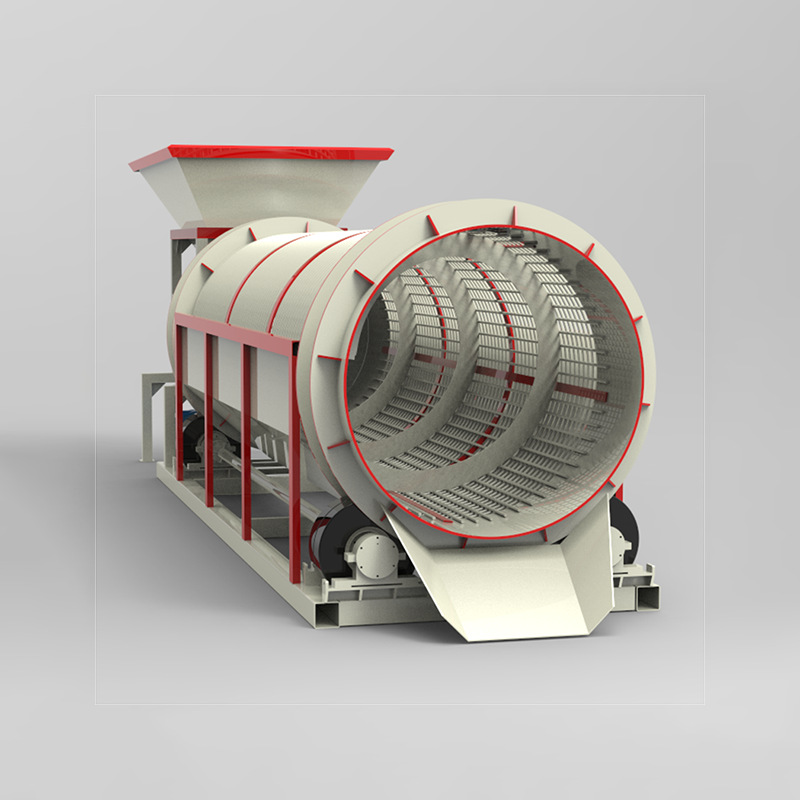 Anti blocking shaftless drum screen for mine screening of sand, stone, iron, manganese ore, coal gangue. Anti blocking design for shaftless drum screening machine