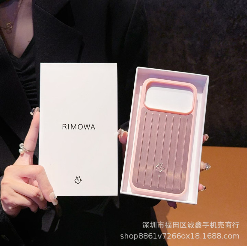 New aluminum alloy Apple/pink luggage case all inclusive, suitable for Apple iPhone 17/16/15/14 phone cases