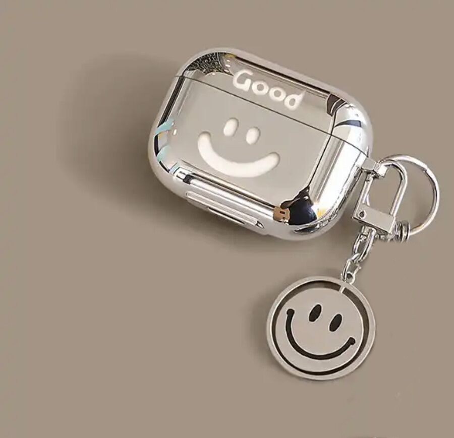 Suitable for Apple Pro2 earphone case electroplated soft shell earphone case suitable for AirPods 2 generation teddy bear pendant earphone case