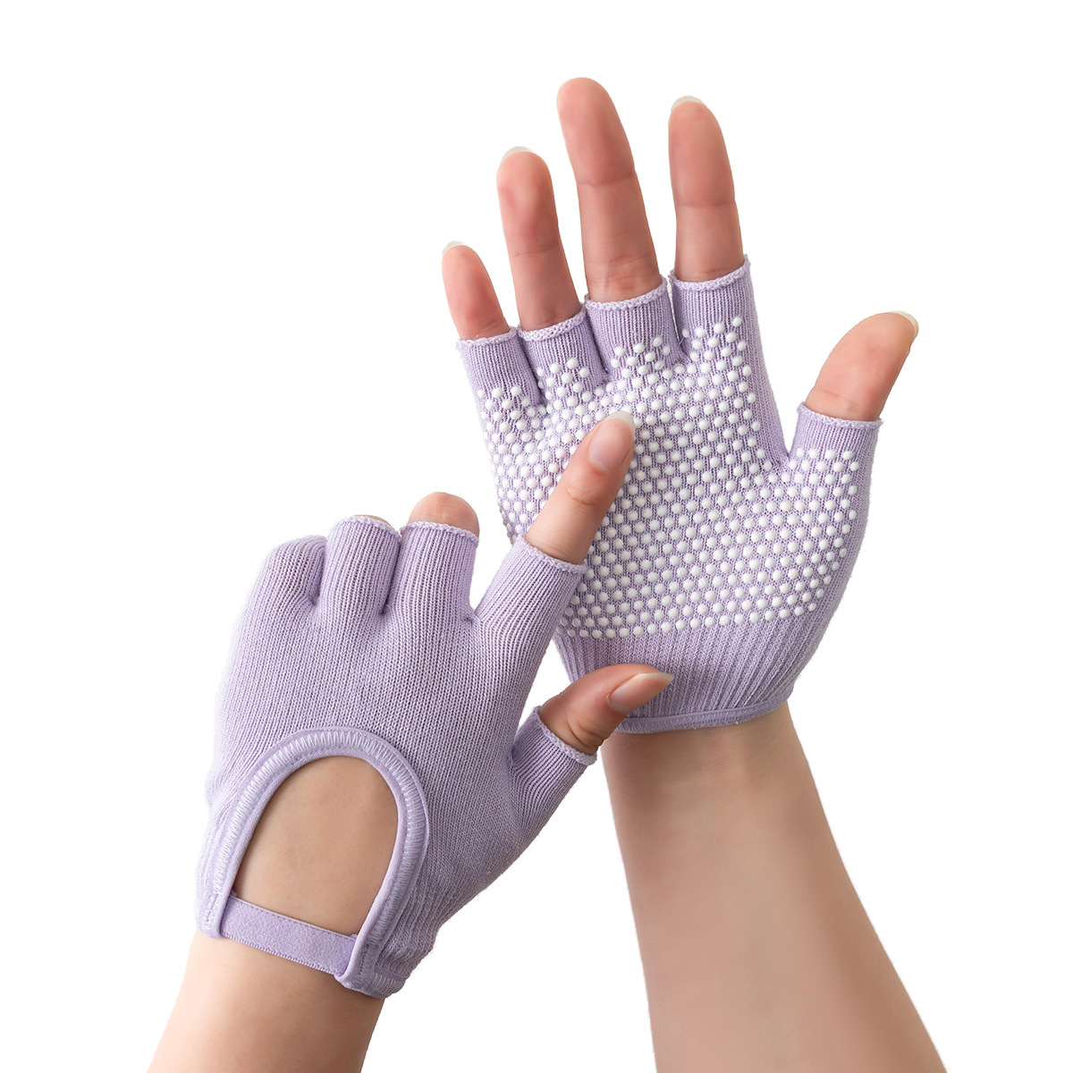 [Yoga Gloves B1] Half Finger Female Fitness Barbell Lifting Pot Equipment Cycling Road Bike Jumping Rope Badminton Cocoon Prevention