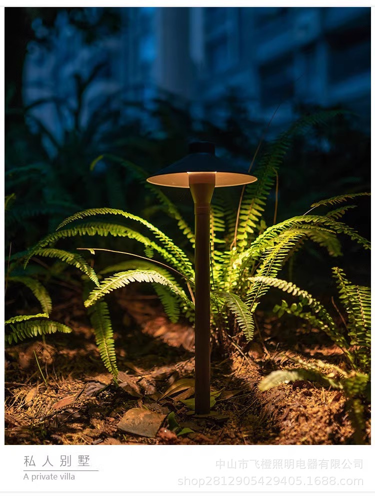 Small courtyard landscaping, outdoor mushroom lights, solar courtyard lights, villa lawn lights, garden lights, decorative atmosphere lights