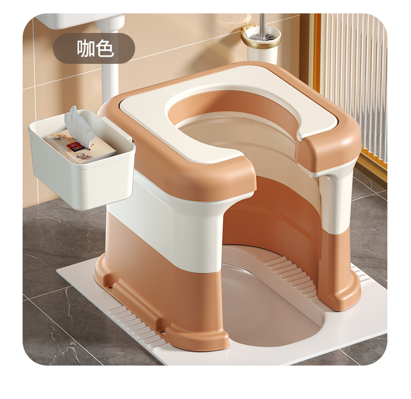 Household toilet, portable toilet, pregnant women, elderly people using the toilet, squatting stool for defecation, adult squatting stool changed to toilet seat