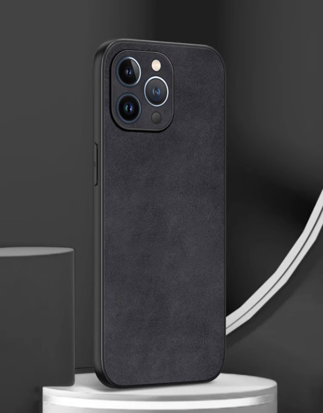 苹果15手机壳iphone13简约14pro羊巴皮11男款xr高级感xsmax保护套