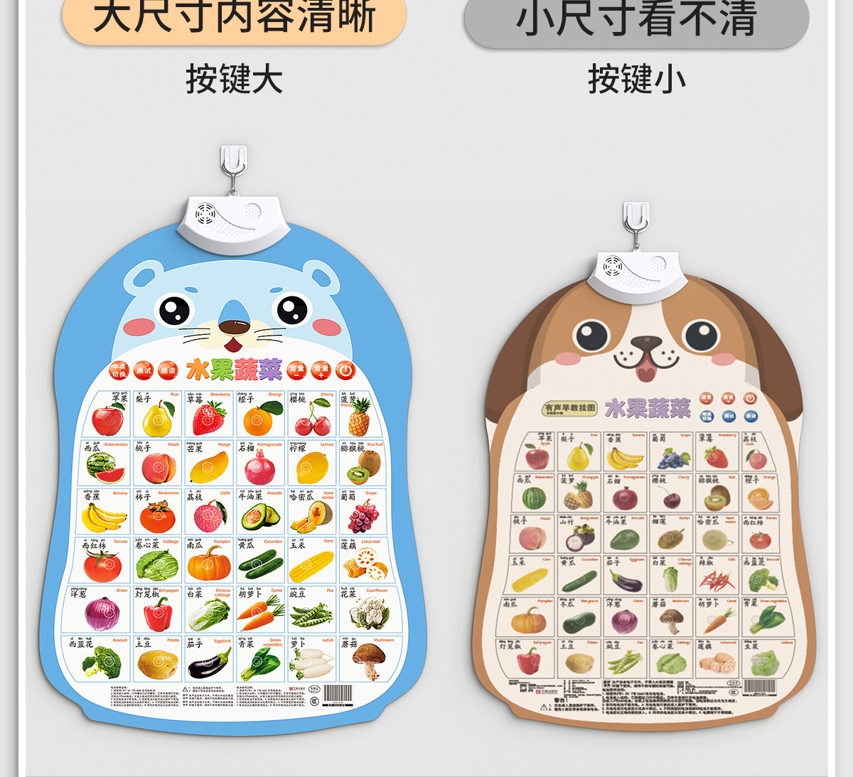 Baby Voice Early Education Poster Enlightenment Baby Point Reading Voice Literacy Book Wall Stickers Toys Children's Pinyin Alphabet