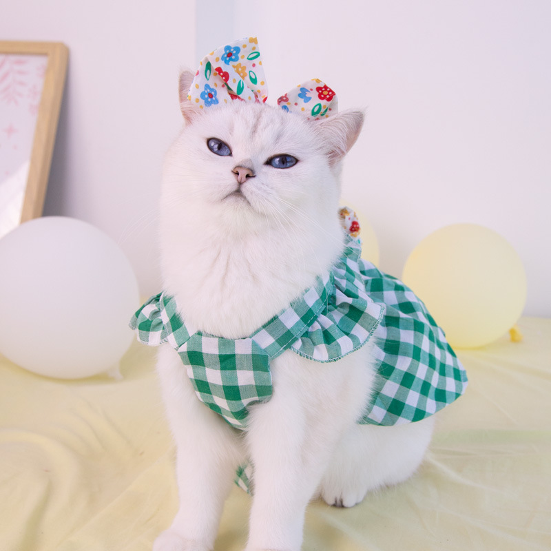 2024 Рождественская юбка для собак Производитель Spot Prot Pleat Bow Юбка для любимой одежды и одежды для собак