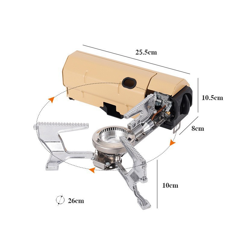 Card stove, outdoor folding portable camping stove, household cooking utensils, gas stove, strong fire, windproof, cross-border