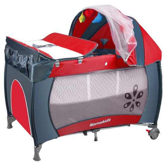 Детская портативная кроватка MamaKids с москитной сеткой