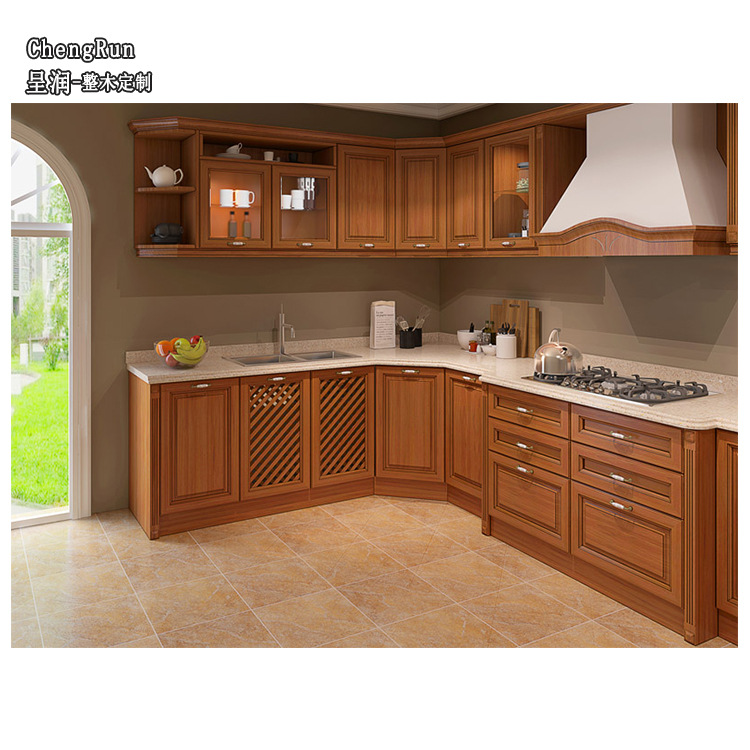 Kitchen cabinet customization, villa full house customization, cabinet door panels, solid wood floor cabinets, overall kitchen cabinet customization