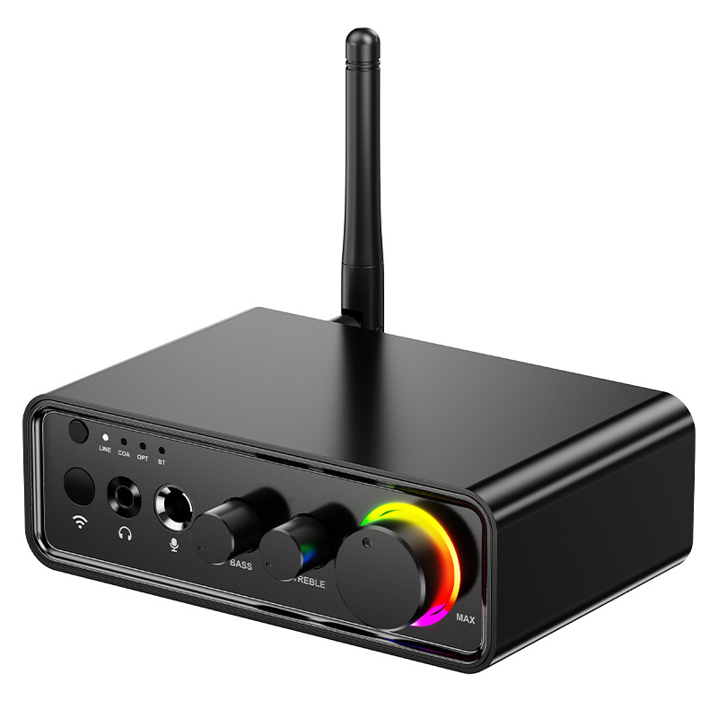 Мини-цифровой усилитель M19 BT Bluetooth 5.3 с RGB-подсветкой