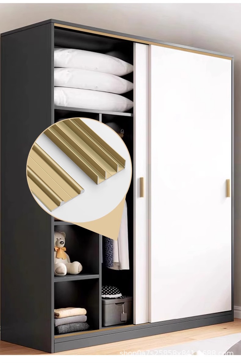 Wardrobes, cabinets, sliding doors, sliding doors, tracks, wooden doors, sliding rails, thick upper and lower rails, sliding rails, pulleys, soundproof accessories
