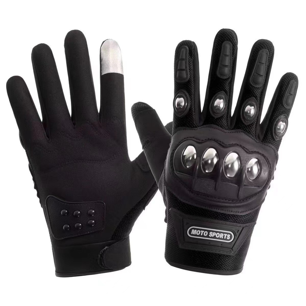 Motorcycle riding gloves men's stainless steel hard shell anti fall mountain bike riding equipment gloves cross-border