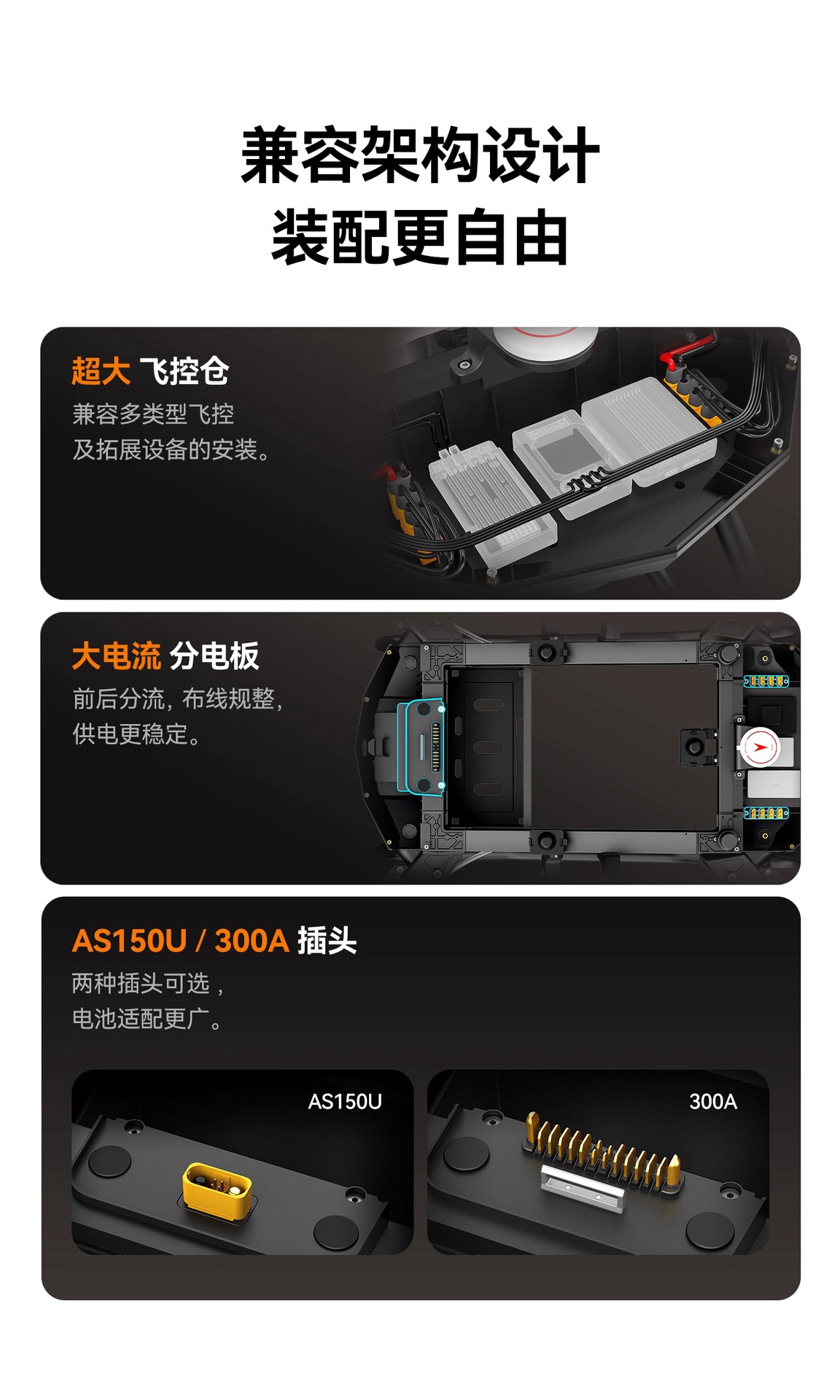 翼飞特G18四轴20L农业植保无人机机架打药喷洒框架20kg载重