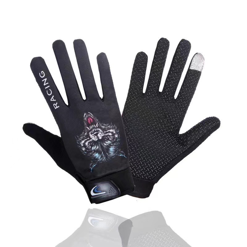 Cycling gloves for outdoor men and women, sports cycling, hiking, cycling, sun protection, anti slip, touch screen, all finger knitted gloves