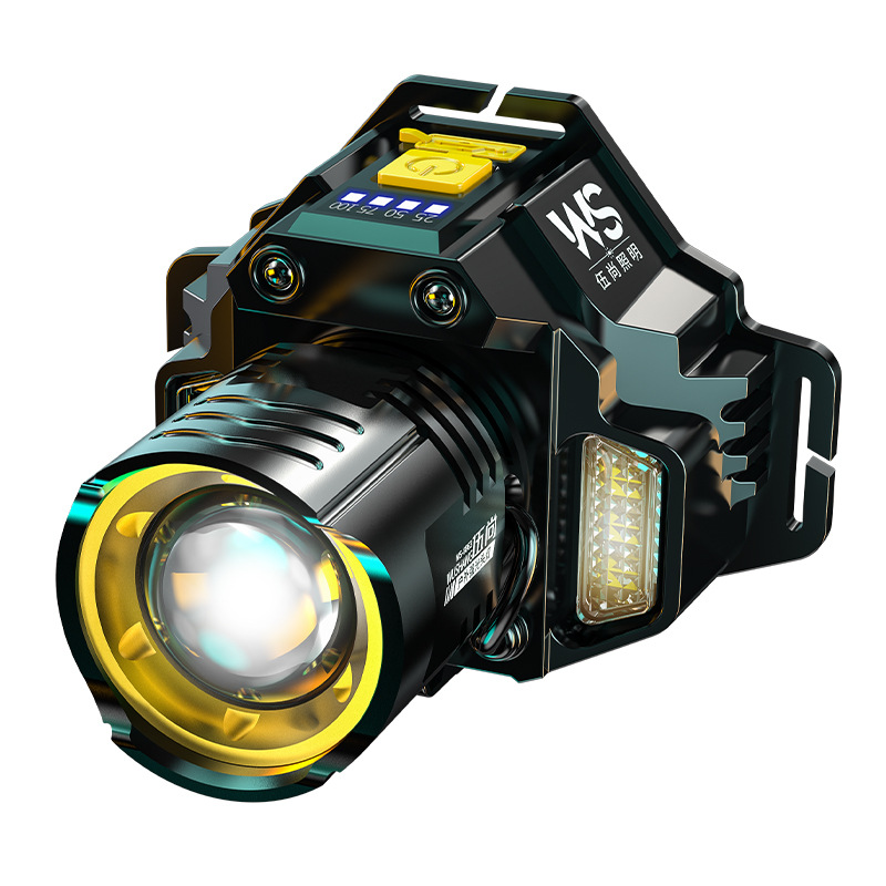 DaKe cross-border ultra bright light night fishing induction mine USB charging emergency intelligent head mounted outdoor lighting