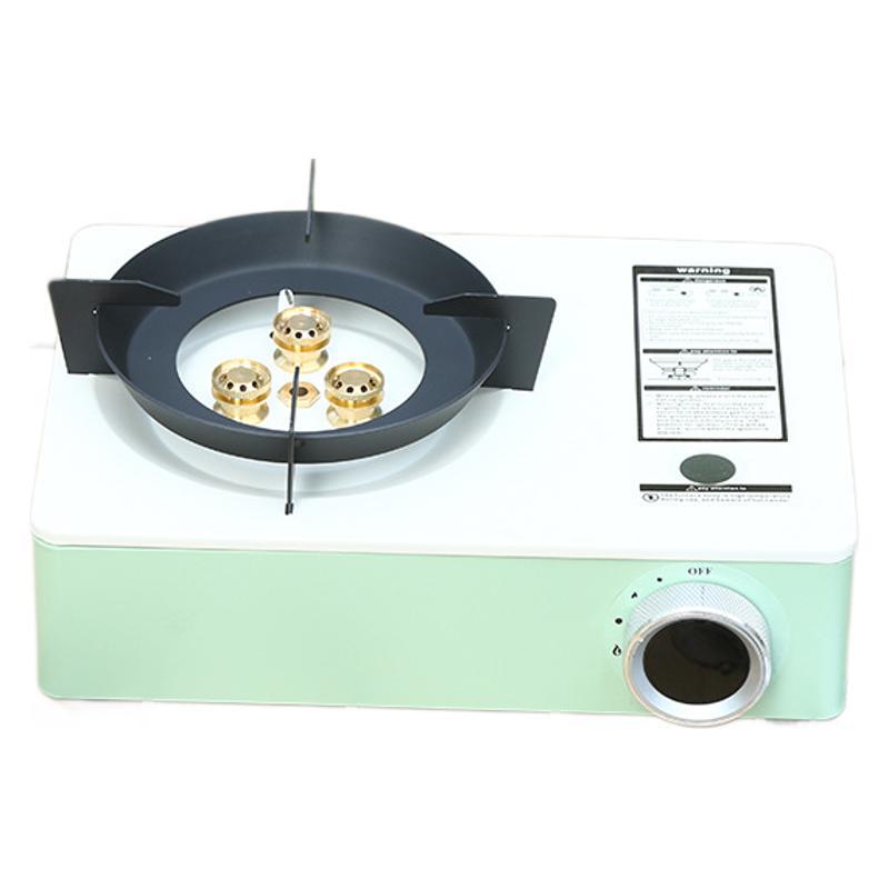 Outdoor camping, three head windproof stove, portable gas stove, dual-purpose card stove, picnic gas stove, card magnetic stove