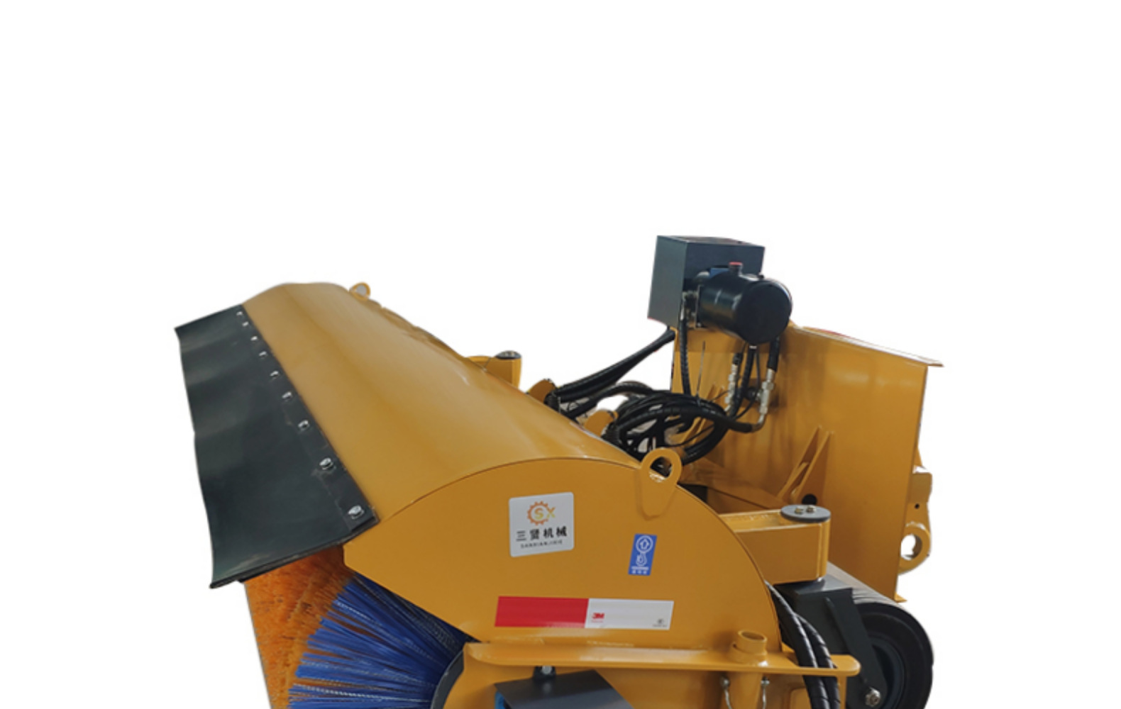 Self powered snow sweeper 3.3m car mounted roller brush snow removal machine, easy to install, good snow removal effect