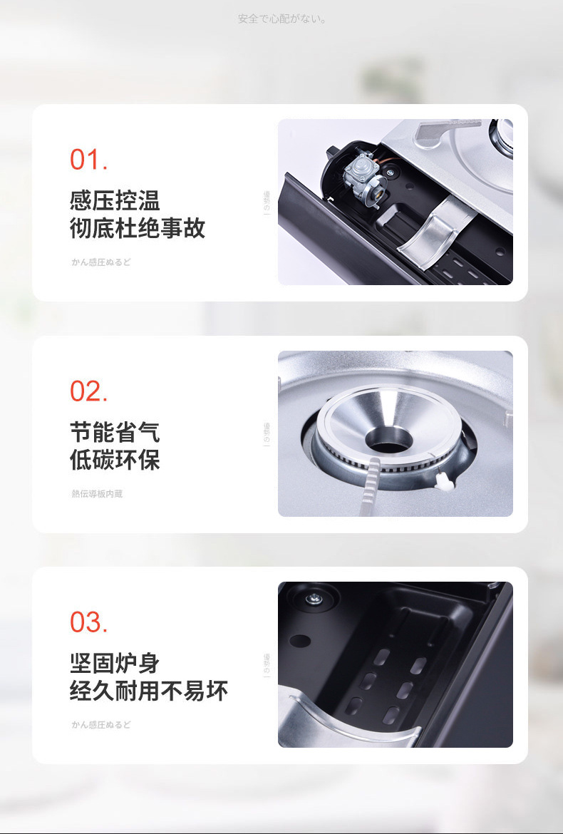 Outdoor portable windproof card stove, commercial ultra-thin smokeless gas barbecue stove, magnetic suction tank, camping campsite