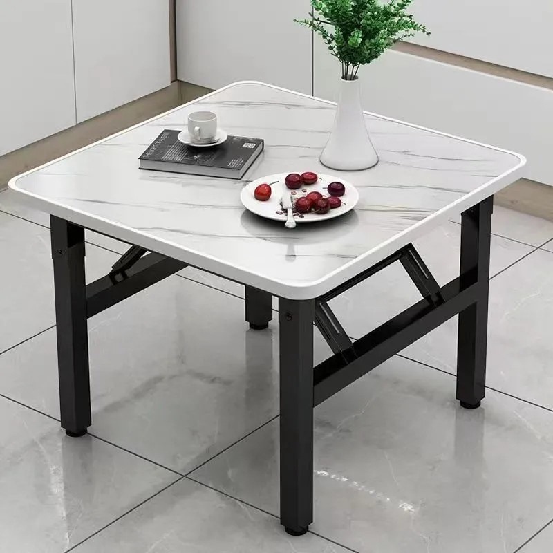 Square folding dining table, square small table, kitchen, household dining table, simple folding table, rental house, cross-border