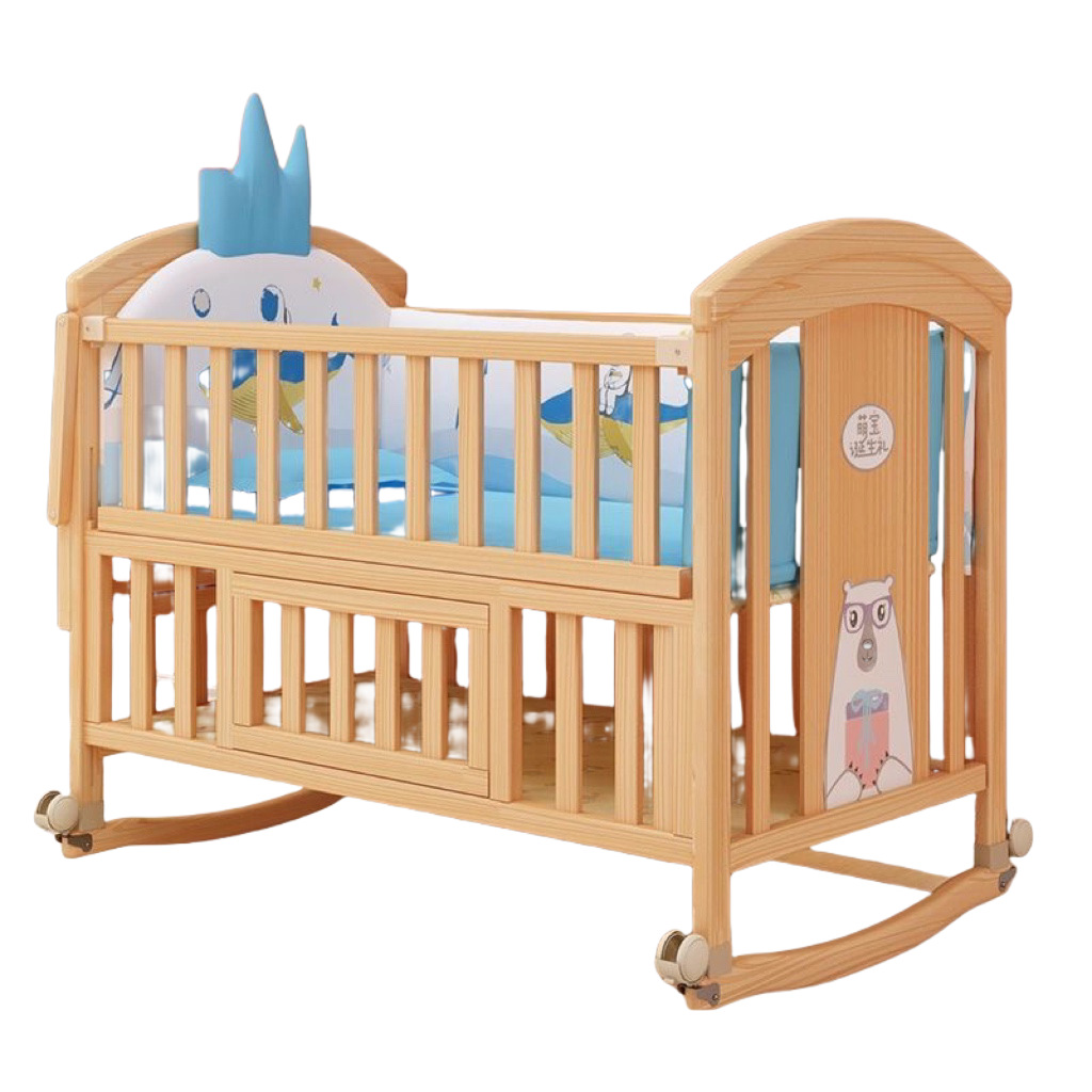 Детская кроватка-колыбель Betami 107A из массива сосны