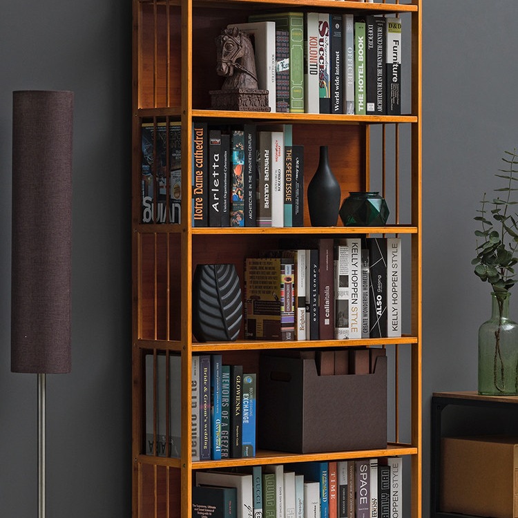 Bookshelf, floor to ceiling bookshelf, storage rack, desktop storage, children's simple office, bedroom, living room, simple solid wood home use