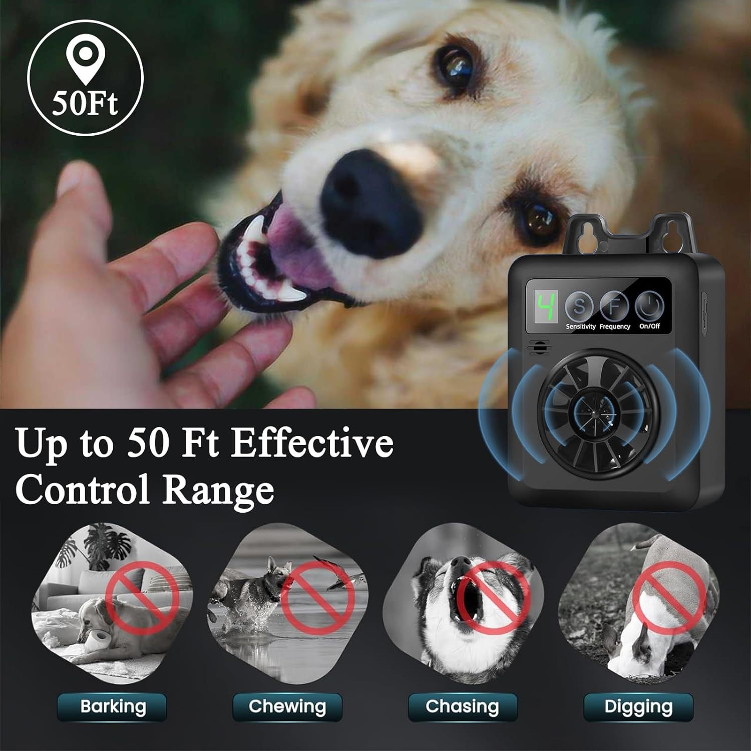 Cross -Borderder Ultrasound Barking Device Портативное многофункциональное домашнее животное обеспечивает анти -noise Anty -Dog Screaming Dog Artifact Artifact