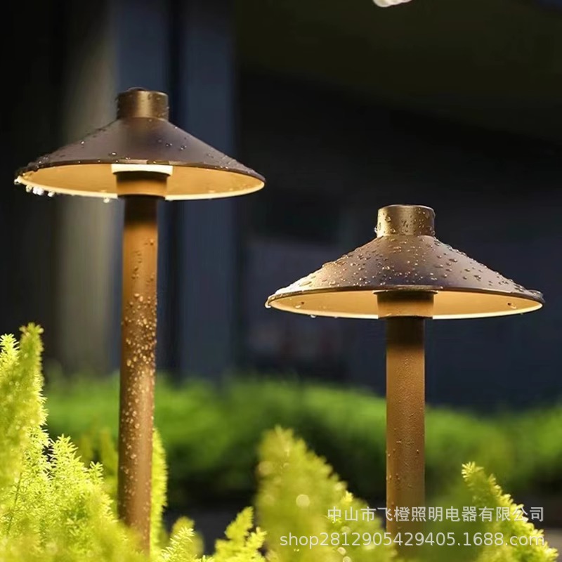 Small courtyard landscaping, outdoor mushroom lights, solar courtyard lights, villa lawn lights, garden lights, decorative atmosphere lights