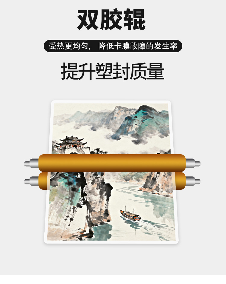 A3过塑机冷热裱照片塑封机A4办公用文件塑封层压机家用相片压膜机