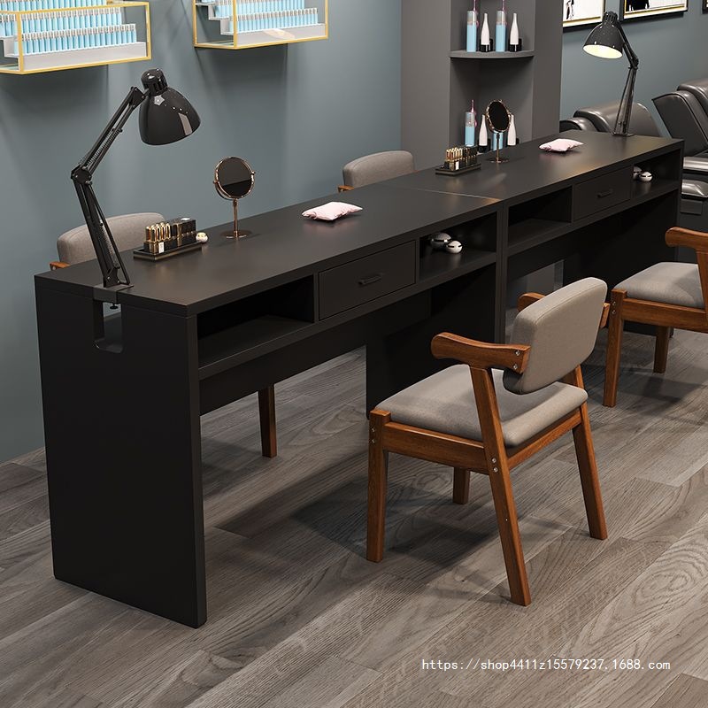Стол для маникюра Yiling Furniture в ретро-стиле (на одного и двух человек)