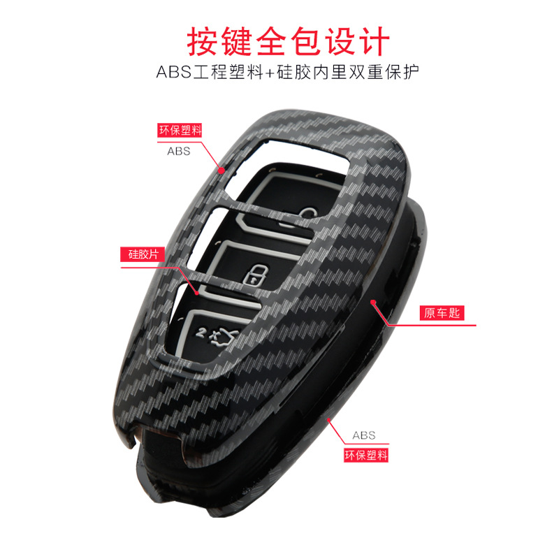 Подходит для Ford 2019 Mondeo Case Key Set Wing Tiger Taurus складывание оболочка углеродного волокна