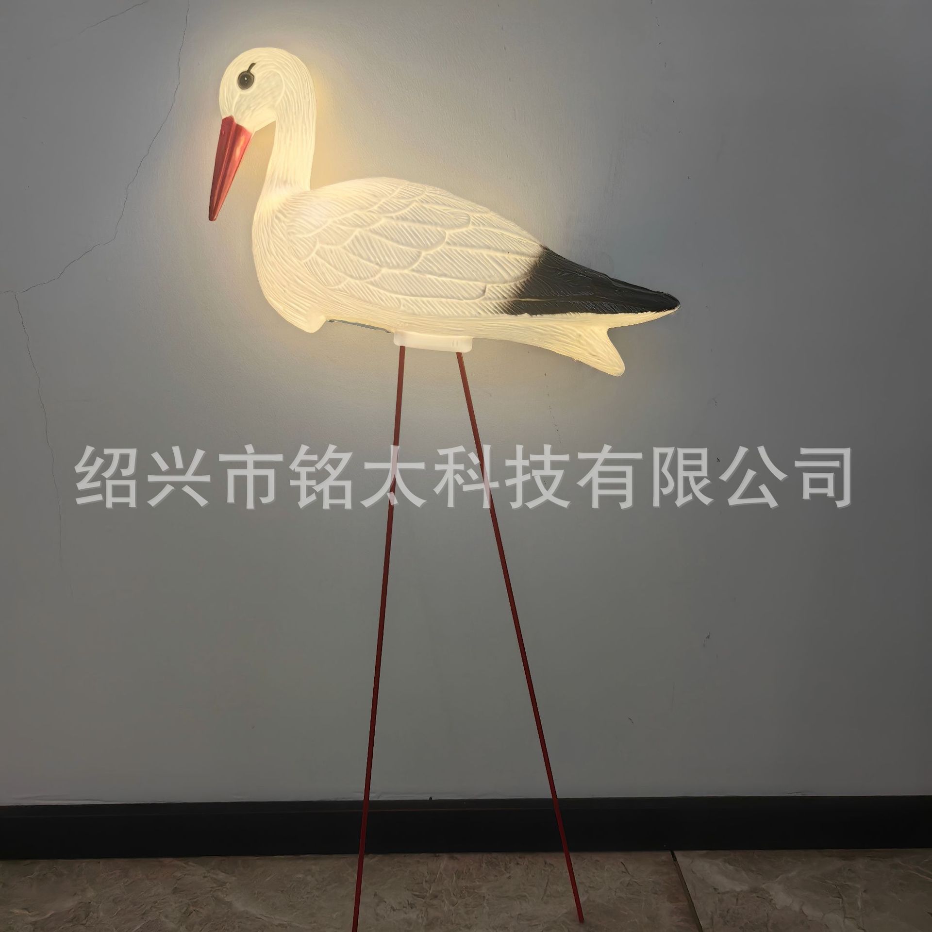 Cross border simulation flamingo combination courtyard garden decoration, small white crane outdoor lawn, wedding scenery, animal bait