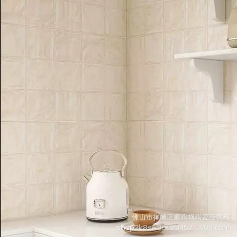 400X800 pearl shell concave convex grid all ceramic floor tiles, soft gloss French cream bathroom kitchen wall tiles