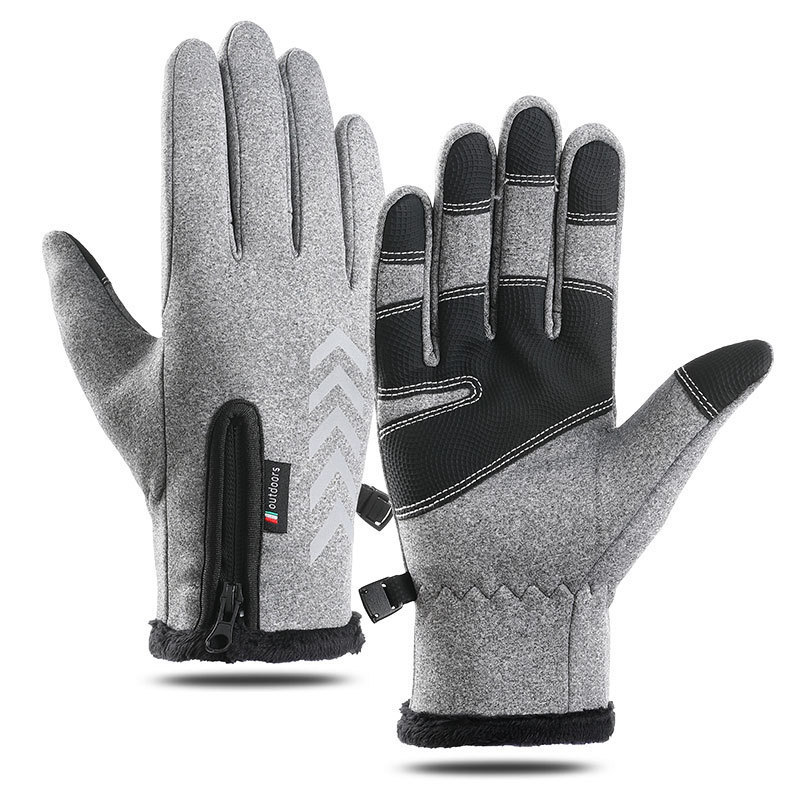 Winter Warm Gloves for Men and Women Touchscreen Skiing Outdoor Sports with Velvet Waterproof and Cold proof Bicycle Riding Gloves