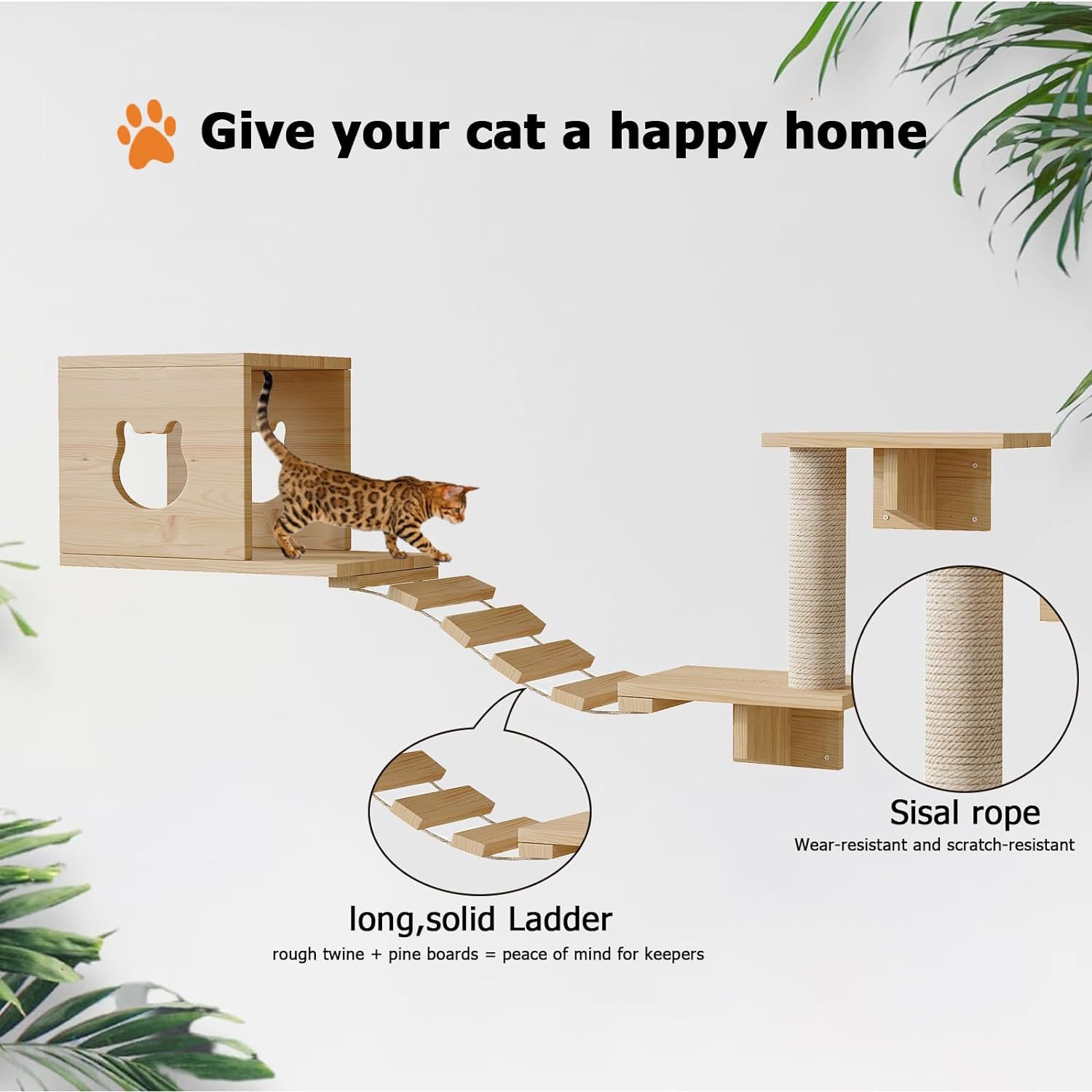 Настенный игровой комплекс для кошек Cute 'Космический салон'