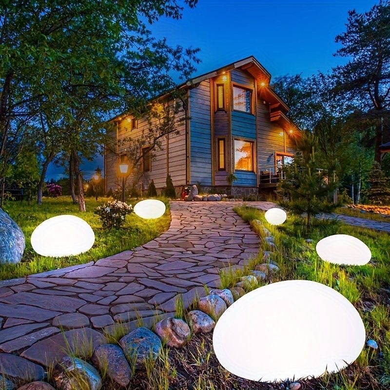 Luminous stone lamp, solar outdoor lawn lamp, courtyard decoration lamp, garden villa courtyard pebble lamp