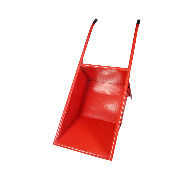 Multi functional thickened iron bucket cart, household agricultural handcart, construction site pointed bucket cart, unicycle driver, overturning bucket cart